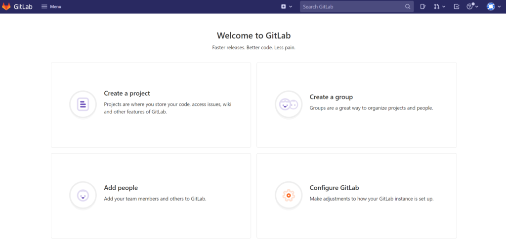 YunoHost GitLab Startseite