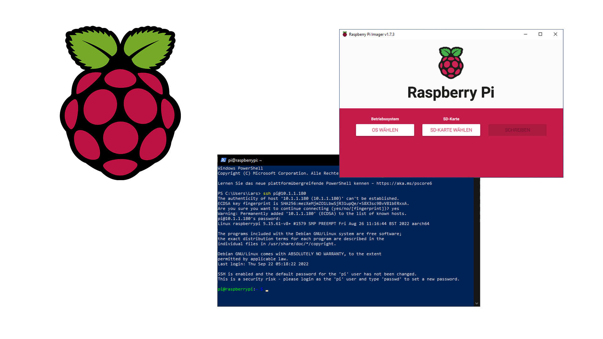 Titelbild zu Raspberry Pi OS installieren und über SSH zugreifen.