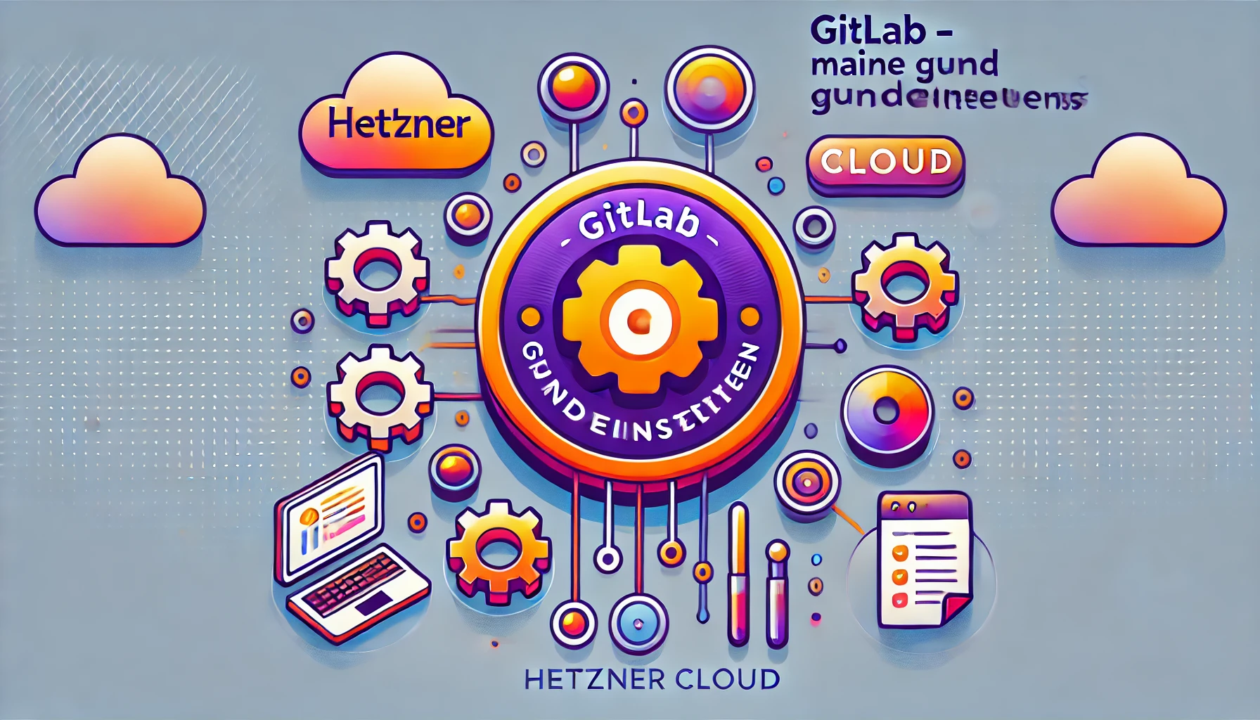 Titelbild Grundeinstellungen GitLab (KI generiert)