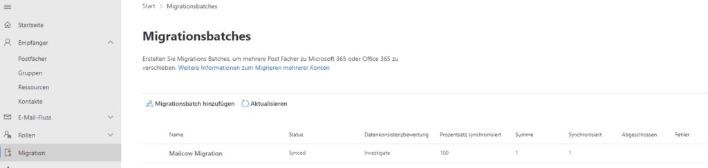 M365 Migration - Erfolgreiche Übersicht
